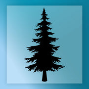 Minimalist Pine Tree Silhouette - Heat Press Ready - InkMerge DTF Transfer for Elegant Holiday Decor DTF Transfer - InkMer...