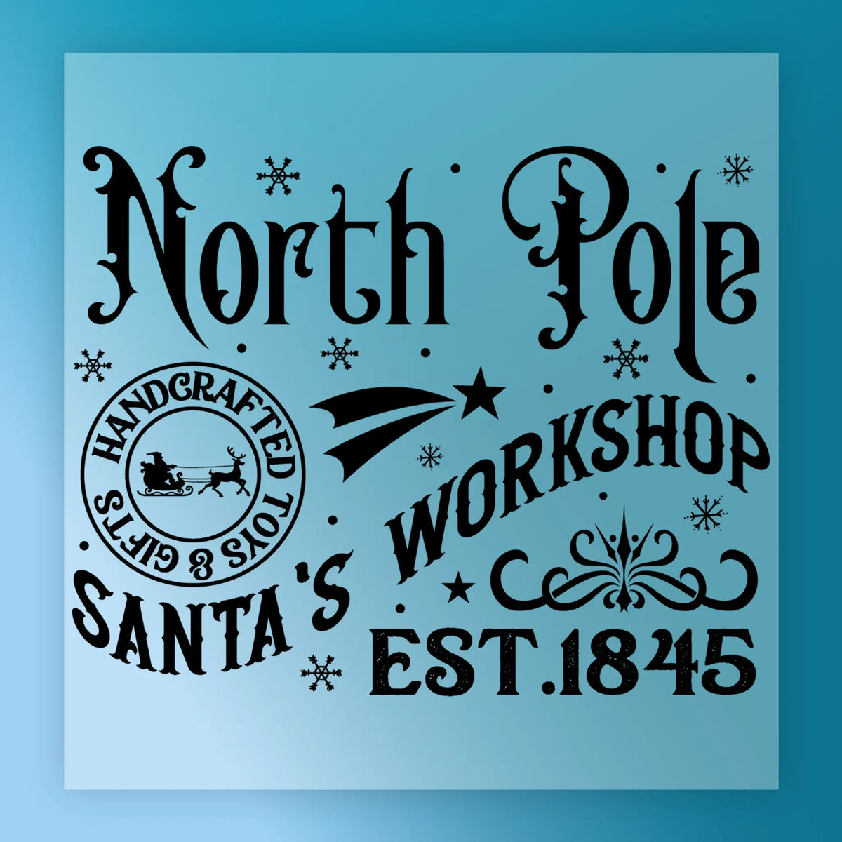 North Pole Handcrafted Toys & Gifts Design