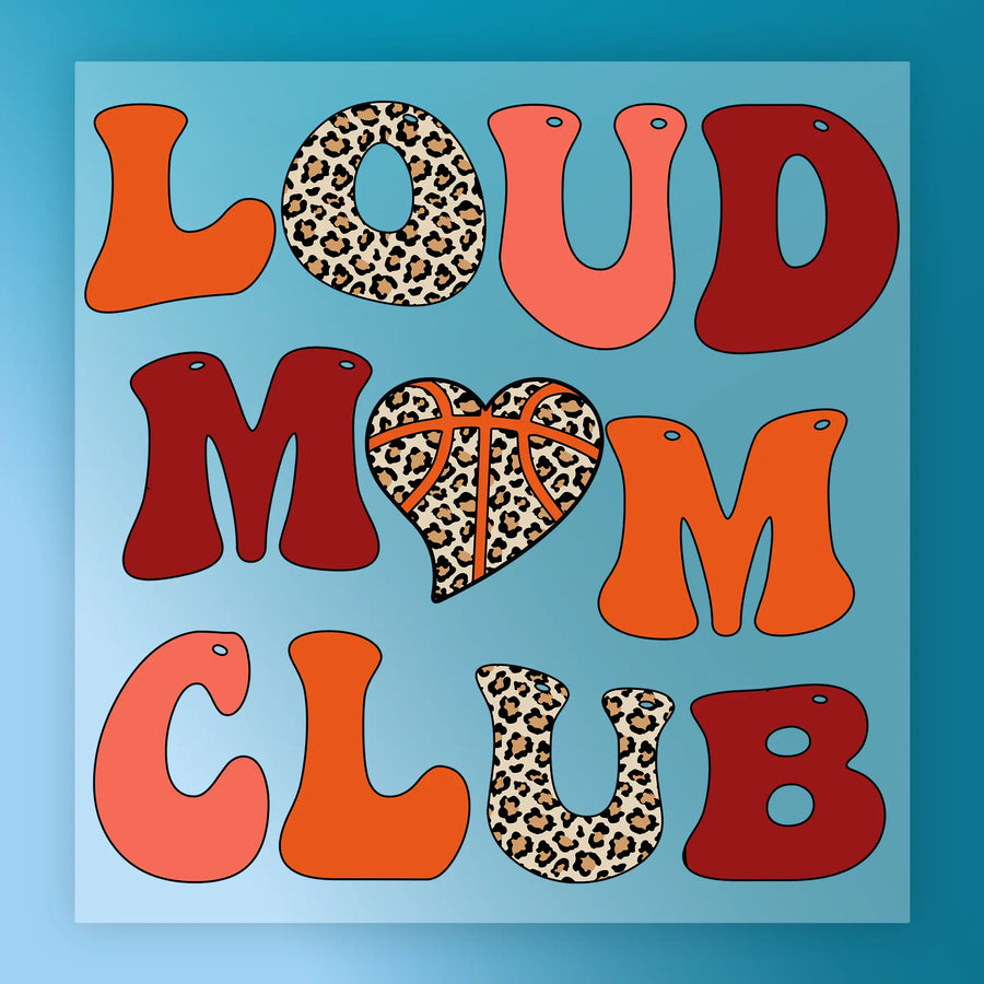Loud Mom Club Design Shirt DTF Transfer - InkMerge Heat Press Design