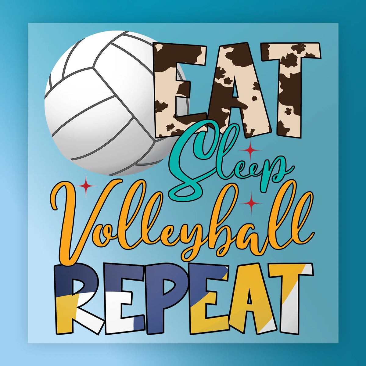 Eat Sleep Volleyball Repeat Design