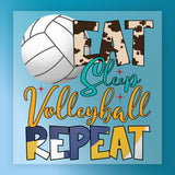 Eat Sleep Volleyball Repeat Design DTF Transfer - InkMerge Heat Press Design