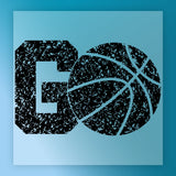 Go Basketball Grunge Design DTF Transfer - InkMerge Heat Press Design