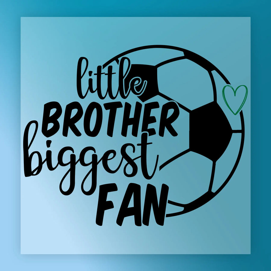 Little Brother Biggest Fan Soccer Design DTF Transfer - InkMerge Heat Press Design