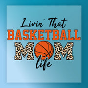 Basketball Mom Leopard Print DTF Transfer - InkMerge Heat Press Design