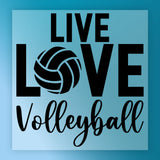 Live, Love Volleyball DTF Transfer - InkMerge Heat Press Design