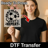 Eat Sleep Soccer Repeat Design DTF Transfer - InkMerge Heat Press Design