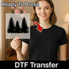 Evergreen Tree Silhouette Design - Ready to Press - InkMerge DTF Transfer