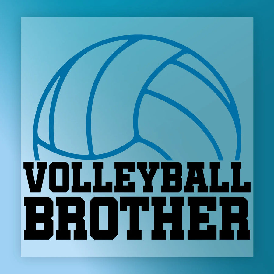 a volleyball and the text "VOLLEYBALL BROTHER" in a blue background.