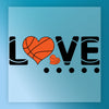 LOVE Basketball Heart Design - Ready to Press - InkMerge DTF Transfer