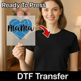 Mama Volleyball Heart Design DTF Transfer - InkMerge Heat Press Design