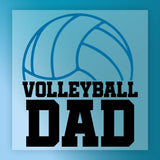 a volleyball graphic with the text "VOLLEYBALL DAD" written below it.