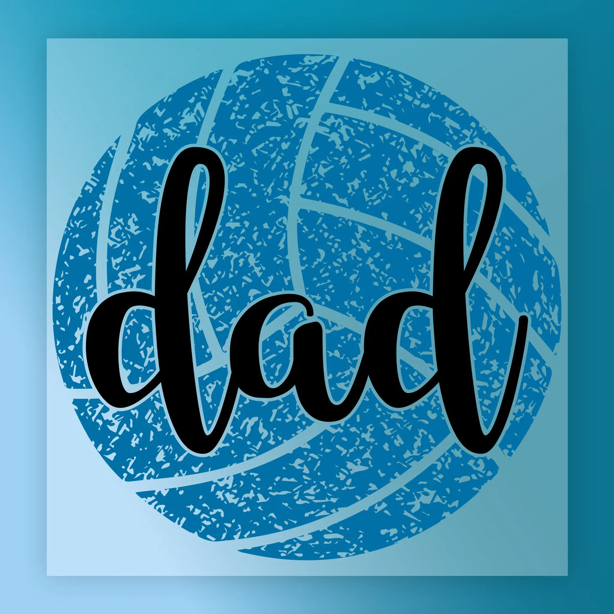 Dad Volleyball Pride Hand-Lettered Design