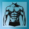 Muscular Torso Graphic - Ready to Press - InkMerge DTF Transfer for Fitness Enthusiasts