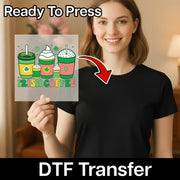 Irish Coffee Shamrock Design DTF Transfer - InkMerge Heat Press Design