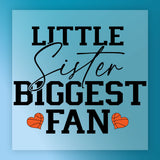 Little Sister Biggest Fan Basketball DTF Transfer - InkMerge Heat Press Design