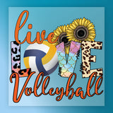 Live LOVE Volleyball Design DTF Transfer - InkMerge Heat Press Design