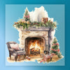 Festive Fireplace Holiday Scene - Ready to Press - InkMerge DTF Transfer