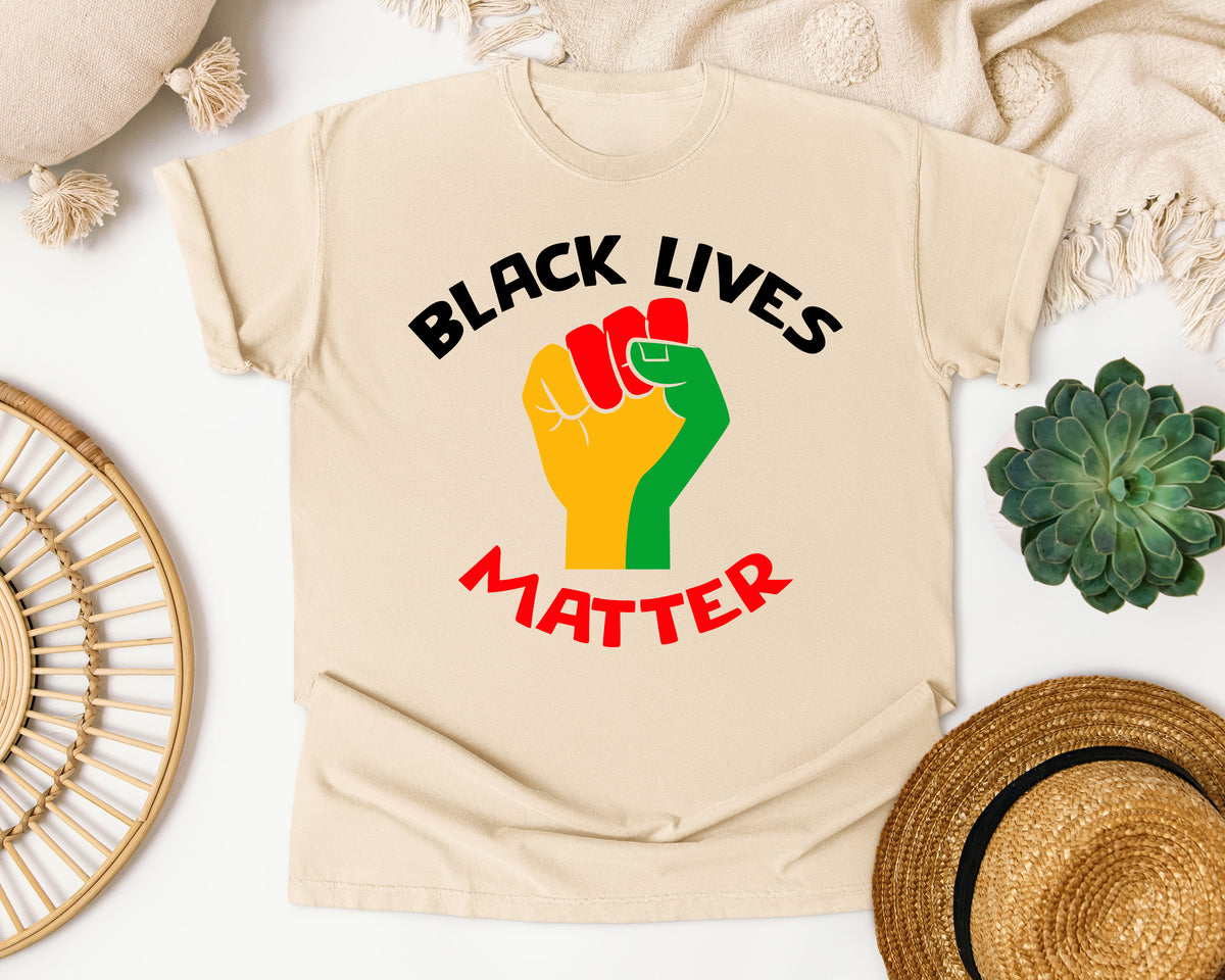 Black Lives Matter Fist Comfort Colors Shirt