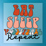 Eat Sleep Volleyball Repeat DTF Transfer - InkMerge Heat Press Design