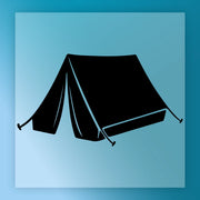 Camping Tent Silhouette DTF Transfer - InkMerge Heat Press Design