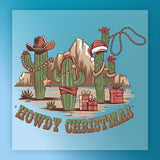 Howdy Christmas Western Theme DTF Transfer - InkMerge Heat Press Design