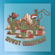 Howdy Christmas Western Theme DTF Transfer - InkMerge Heat Press Design