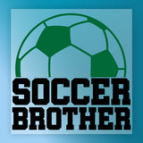 a soccer ball and the text "SOCCER BROTHER" in a bold, black font.