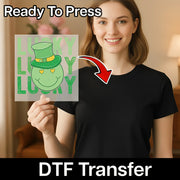 Lucky Smiley Leprechaun DTF Transfer - InkMerge Heat Press Design