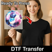 Galaxy Soccer Ball Art DTF Transfer - InkMerge Heat Press Design