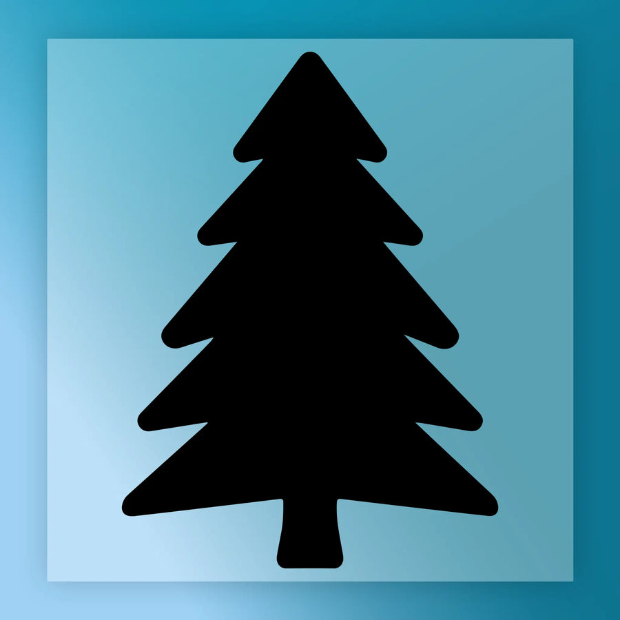 Minimalist Christmas Tree Silhouette DTF Transfer - InkMerge Heat Press Design