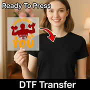 A woman holding a sign with a motivational message, and there is a red arrow pointing to the sign, suggesting that the image is being digitally transferred.