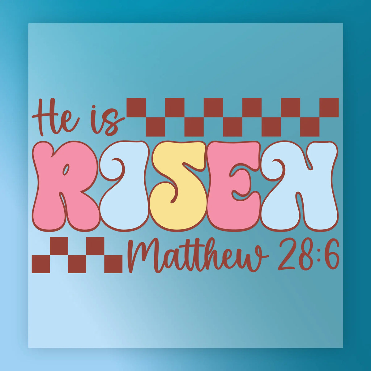 He Is Risen Matthew 28:6 Retro Design
