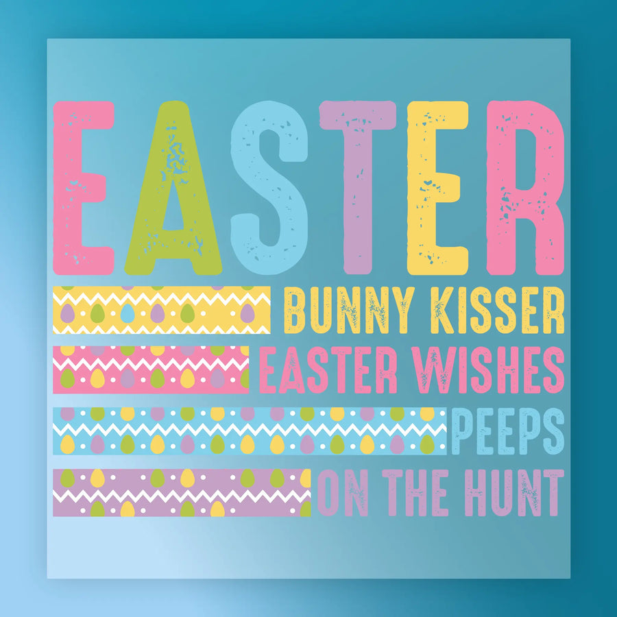 Easter Bunny Kisser Easter Wishes DTF Transfer - InkMerge Heat Press Design