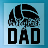 a volleyball and the text "Volleyball Dad" in a stylized design.