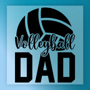 a volleyball and the text "Volleyball Dad" in a stylized design.