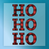 HO HO HO Plaid Christmas DTF Transfer - InkMerge Heat Press Design