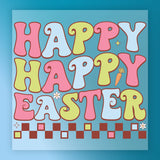 Happy Happy Easter Design DTF Transfer - InkMerge Heat Press Design