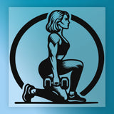 Empowered Fitness Woman Design DTF Transfer - InkMerge Heat Press Design