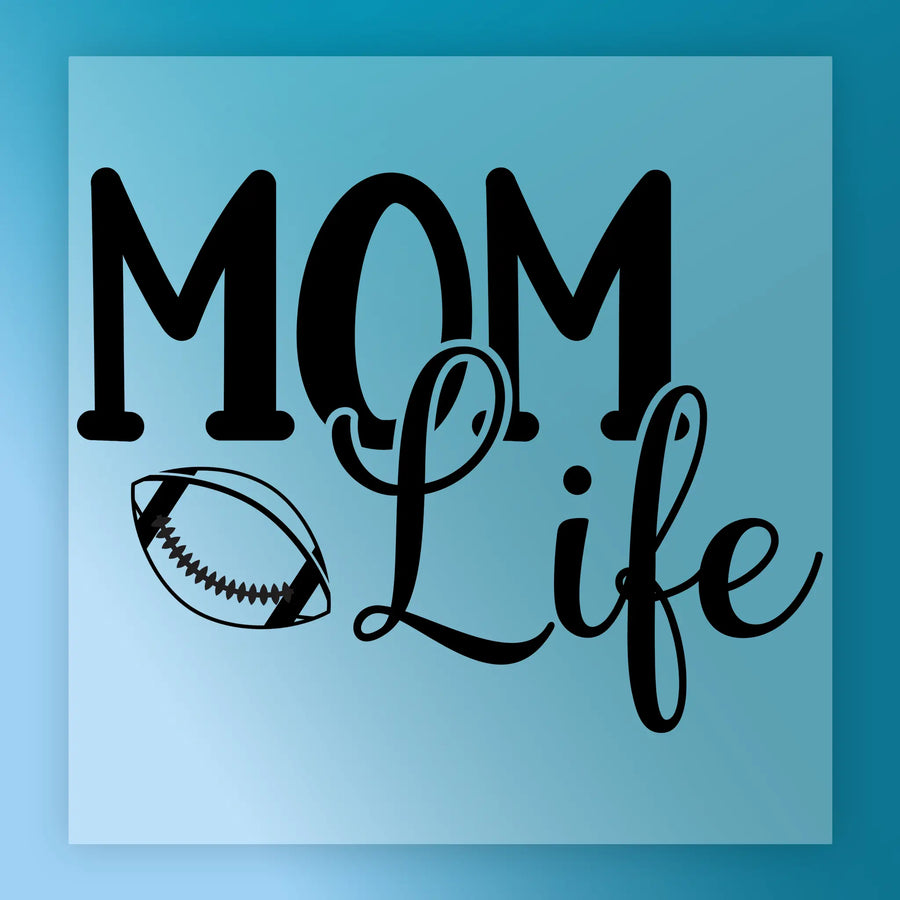 MOM Life Football Graphic DTF Transfer - InkMerge Heat Press Design