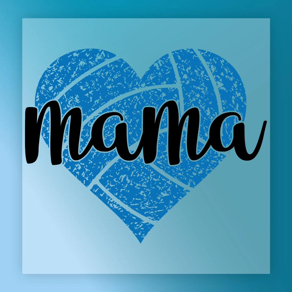 Mama Volleyball Heart Design - Heat Press Ready