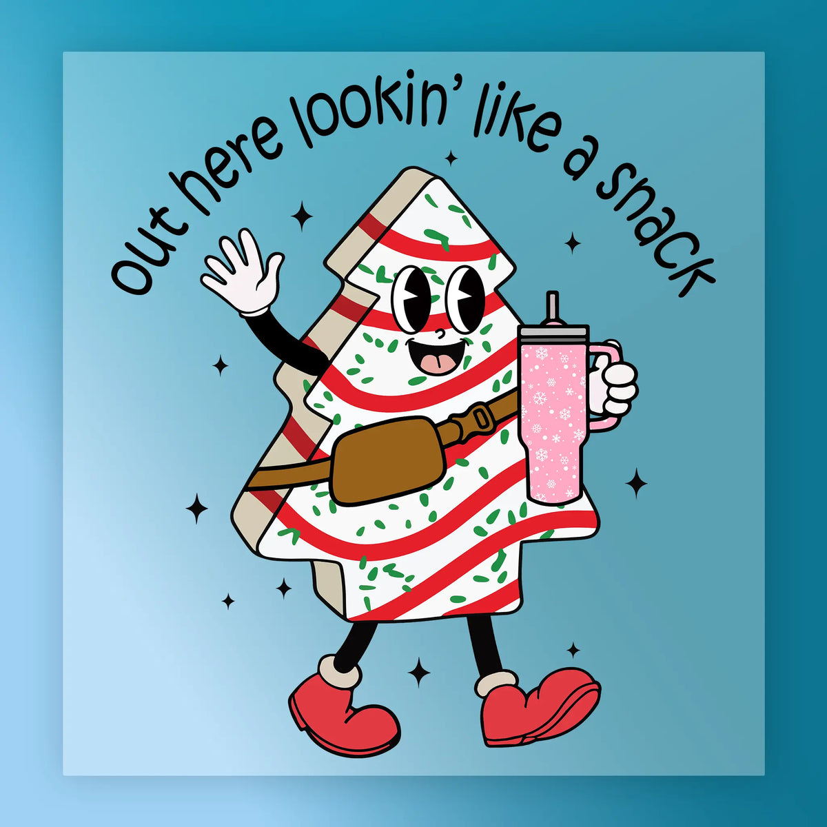 Funny Christmas Tree Character Design