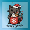 Merry Catmas Festive Cat Design - Ready to Press - InkMerge DTF Transfer