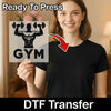 Muscular Silhouette Gym Design - Ready to Press - InkMerge DTF Transfer