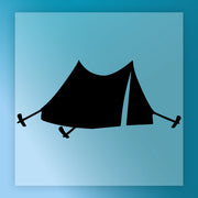 Camping Adventure Tent Silhouette DTF Transfer - InkMerge Heat Press Design