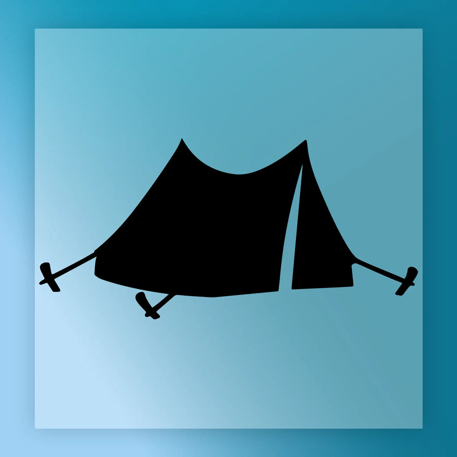 Camping Adventure Tent Silhouette DTF Transfer - InkMerge Heat Press Design