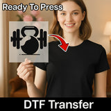 Kettlebell Barbell Fitness Design DTF Transfer - InkMerge Heat Press Design