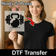Kettlebell Barbell Fitness Design DTF Transfer - InkMerge Heat Press Design