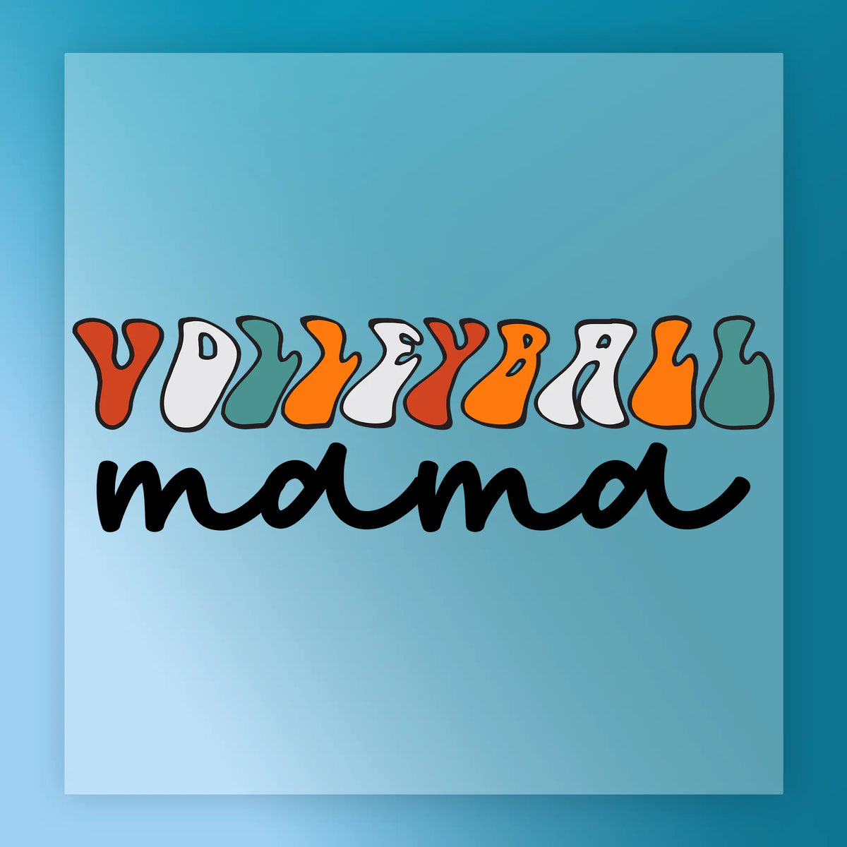 Volleyball Mama Retro Design - Heat Press Ready
