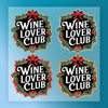 Wine Lover Club Festive Wreath Design - Ready to Press - InkMerge DTF Transfer