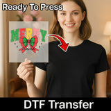 MERRY Mama Christmas Design DTF Transfer - InkMerge Heat Press Design